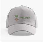 Light gray curved brim baseball cap with the Take Root Movement showing intertwined tree and roots on the front panel.  